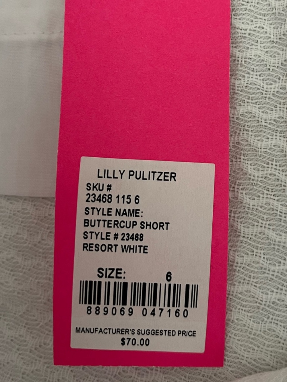{Lilly Pulitzer} Buttercup Scallop Hem 5" Short in Resort White - Womens 6 - NWT - Picture 10 of 11